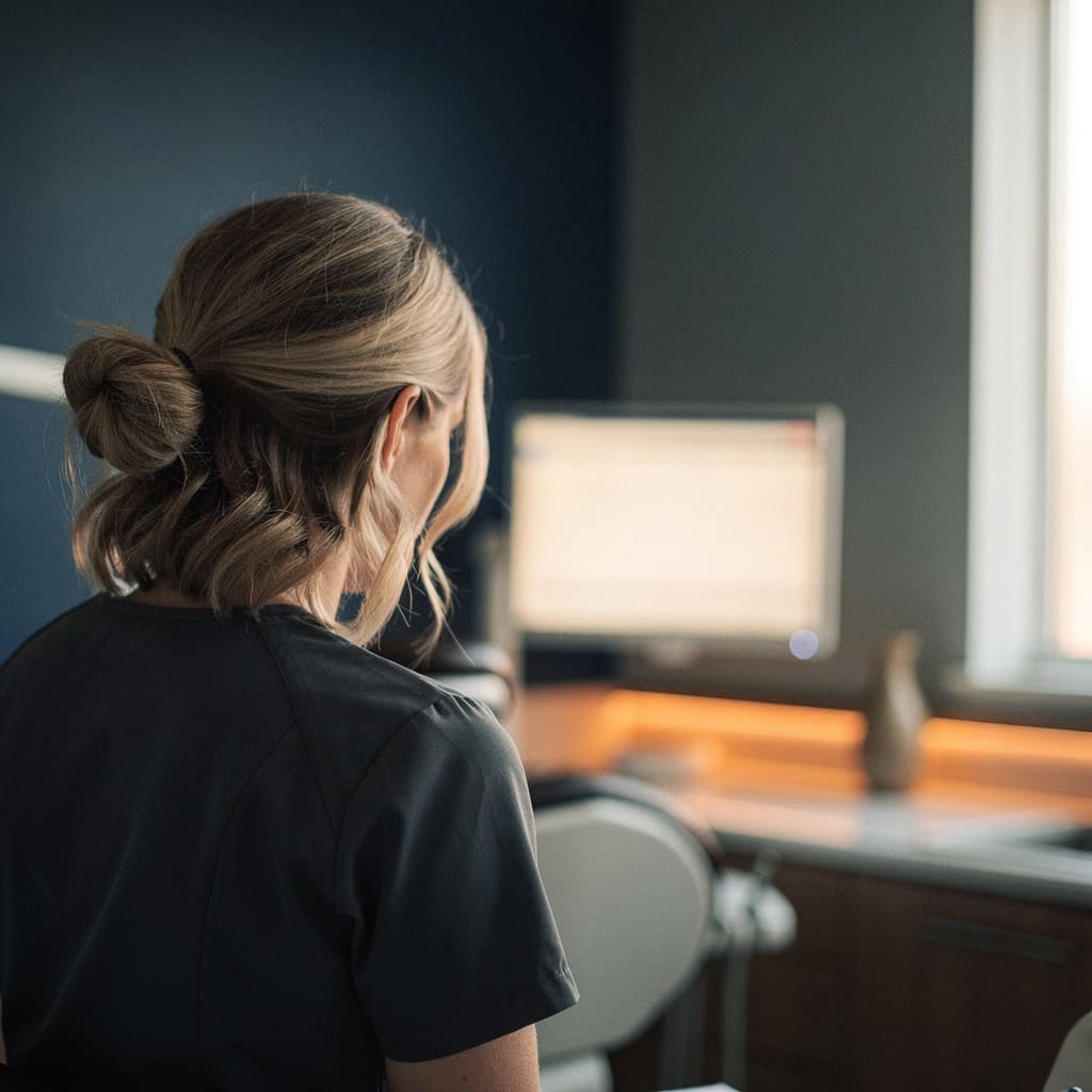 Dentist reviewing an auto-generated treatment plan